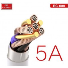 USB кабель Earldom EC-080M для micro, быстрая зарядка, 5A, белый