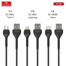 USB кабель Earldom EC-095M для micro,2.4A, черный