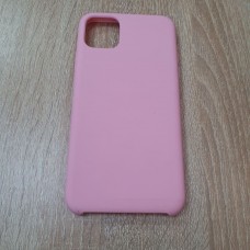 Накладка силиконовая под оригинал "без логотипа" для iPhone XR в упаковке, розовый