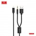 Купить AUX кабель - USB Lighting Earldom AUX43 папа-папа, черный* - 00-00047553 оптом