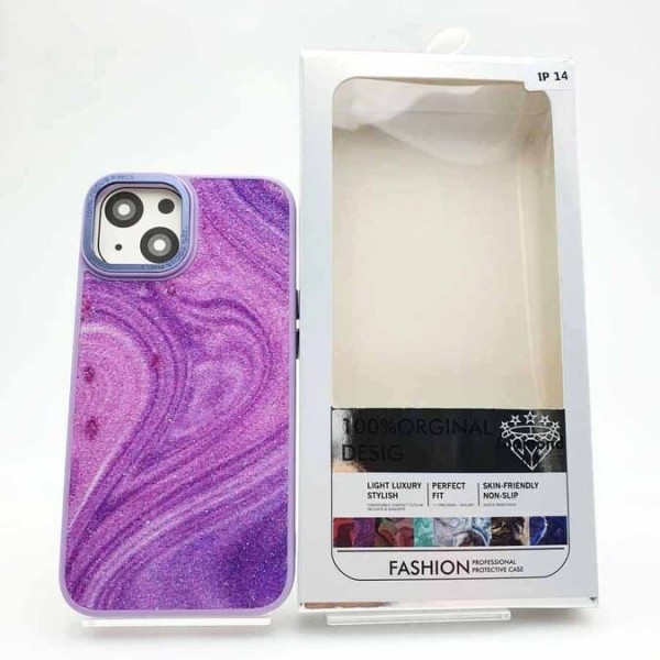 Купить Накладка блестящая с бархатом внутри для iPhone 13 Pro, малиновый - 00-00053109 оптом