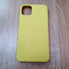 Накладка силиконовая под оригинал "без логотипа" для iPhone XR в упаковке, желтый