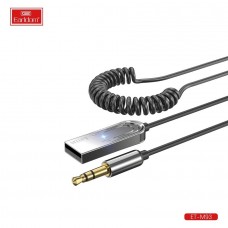 Ресивер Bluetooth для музыки Earldom ET-M93, кабель пружинка, черный