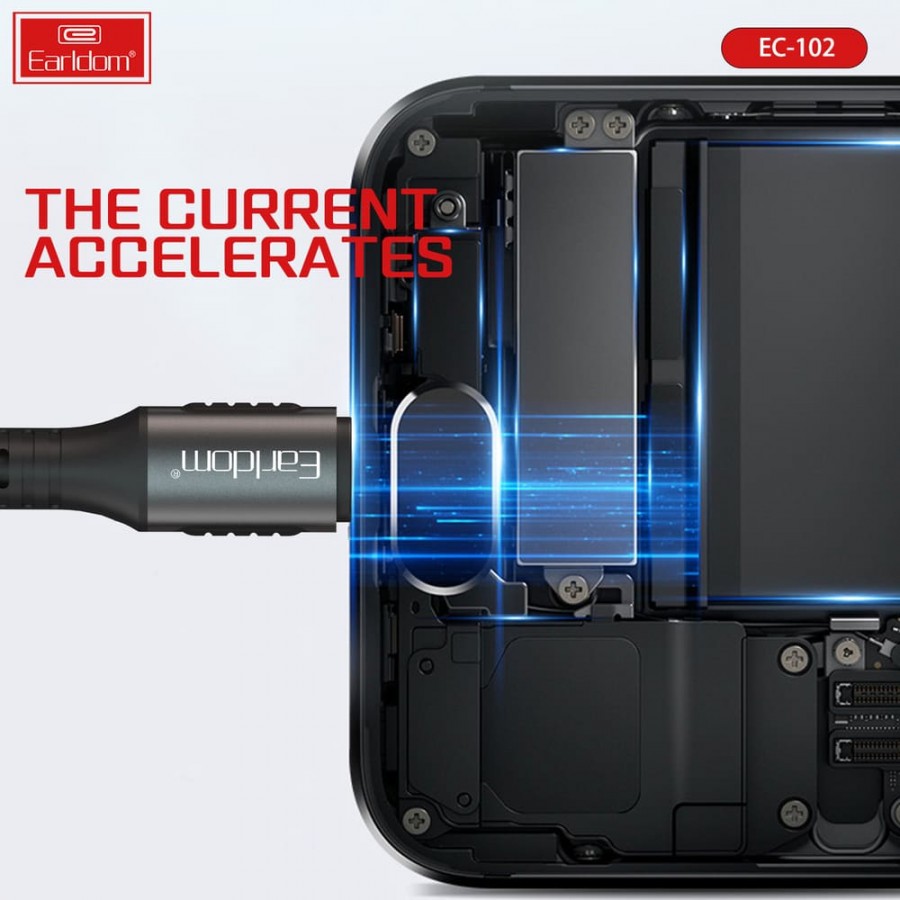 USB кабель Earldom EC-102C для Type C, (длина 3метра), черный