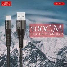 USB кабель Earldom EC-077C для Type C, черный