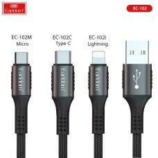USB кабель Earldom EC-102C для Type C, (длина 3метра), черный