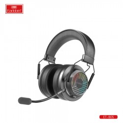 Наушники игровые Earldom ET-B05 Bluetooth/AUX полноразмерные с микрофоном, с подсветкой, черный