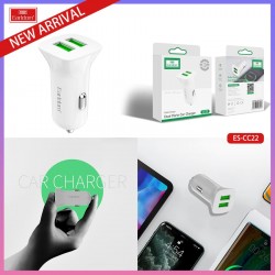 Блок питание USB (авто) Earldom ES-CC22, 2USB выхода, белый