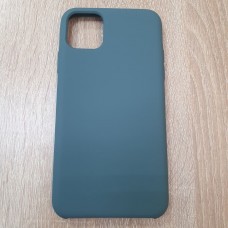 Накладка силиконовая под оригинал "без логотипа" для iPhone XR в упаковке, оливково зеленый
