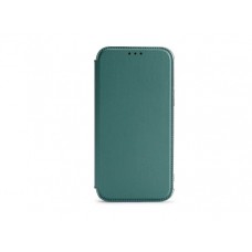 Чехол книга "ультратонкий" (силиконовая основа/защита камеры ) для iPhone 12 Pro (6.1), темно-зеленый