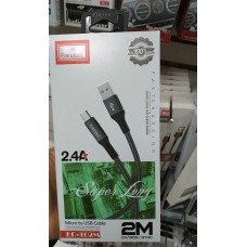 USB кабель Earldom EC-102I для iPhone 5/6/7/8/X, (длина 2м), черный