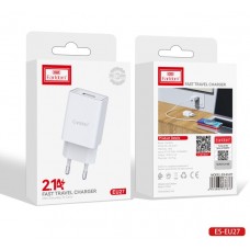 Блок питание USB (сеть) Earldom ES-EU27 2100mAh, белый