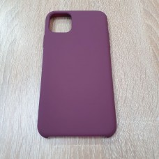 Накладка силиконовая под оригинал "без логотипа" для iPhone XR в упаковке, светло-лиловый