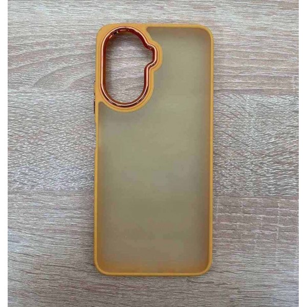 Купить Накладка пластиковая с силиконовыми краями прозрачно-матовая для Xiaomi POCO M4 Pro 5G, оранжевый - 00-00050583 оптом