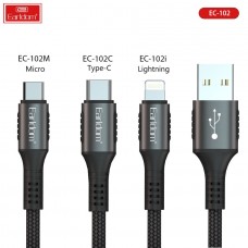 USB кабель Earldom EC-102M для micro, (длина 3метра), черный