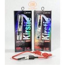 USB кабель EVO Kirstie для micro из сплава цинка и с LED лампой, серый