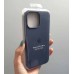Купить Накладка силиконовая под оригинал "с логотипом" закрытая для iPhone 13 Pro Max, темно-синий - 00-00043813 оптом