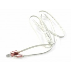 USB кабель для micro плоский "Линейка", черный, в коробке