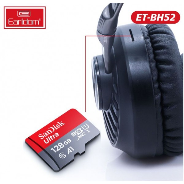 Наушники Earldom ET-BH52 Bluetooth полноразмерные, черный
