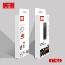 Ресивер Bluetooth для музыки Earldom ET-M22, (3,5mm и USB выход), черный