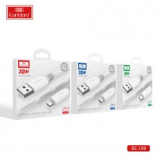 USB кабель Earldom EC-159I для Lightning, 20W, (длина 2м) белый USB кабель Earldom EC-159I для Lightning, 20W, (длина 2м) белый