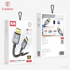 Кабель Earldom ET-W38 DisplayPort 1.4 (M) - HDMI 2.1 (M), 4K 60Гц, 3м