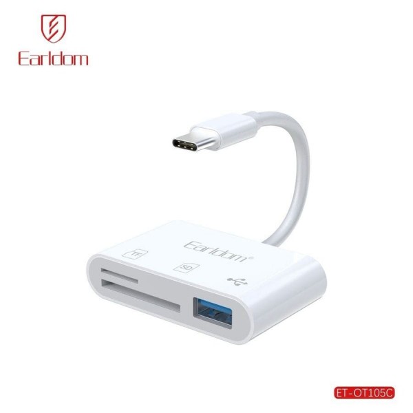 Купить Картридер 2 в 1+USB Earldom OT105C для Type C - 00-00057286 оптом