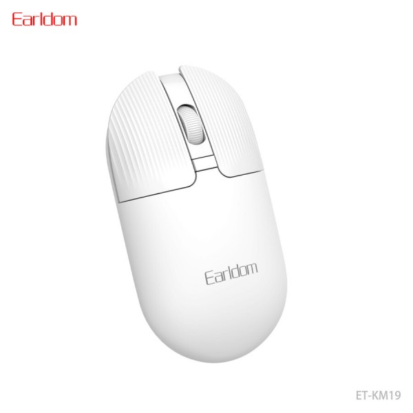 Купить Мышь беспроводная Earldom KM19 (Bluetooth, USB-адаптер, аккумулятор), белый - 00-00061267 оптом
