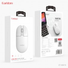Мышь беспроводная Earldom KM19 (Bluetooth, USB-адаптер, аккумулятор), белый