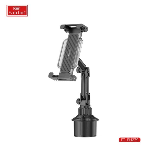 Купить Держатель автомобильный раздвижной Earldom ET-EH279 в подстаканник, планшет/телефон, черный - 00-00056638 оптом