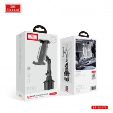 Держатель автомобильный раздвижной Earldom ET-EH279 в подстаканник, планшет/телефон, черный Держатель автомобильный раздвижной Earldom ET-EH279 в подстаканник, планшет/телефон, черный