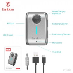Ресивер Bluetooth для музыки Earldom ET-BR16, (AUX, микрофон)