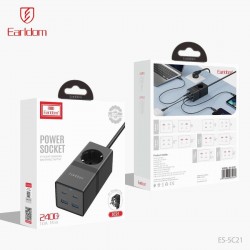 Удлинитель Earldom ES-SC21 EU, 1 розетка+2USB+2Type C PD