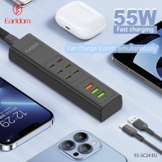 Удлинитель Earldom ES-SC24 EU, 3USB+6Type C PD ,длина 1м