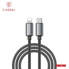 USB кабель Earldom EC-199 C-I Type C - iPhone, 30W,нейлон,(длина 1,2 метр) черный