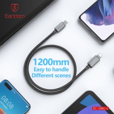 USB кабель Earldom EC-199 C-I Type C - iPhone, 30W,нейлон,(длина 1,2 метр) черный